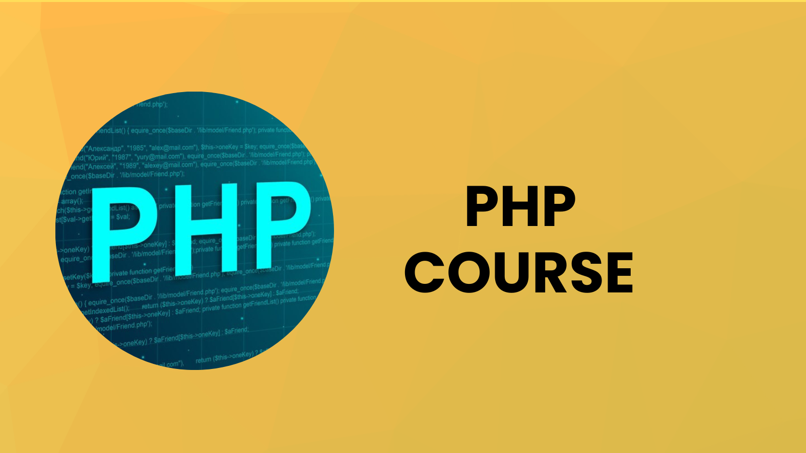 PHP Full Stack Course